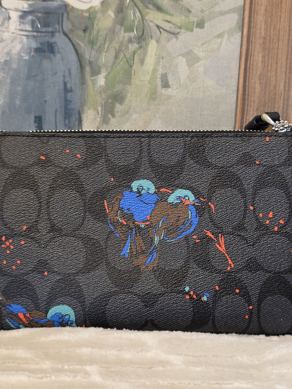 COACH Sierra Bird - Black Signature Coated Canvas - Picture 2 of 11